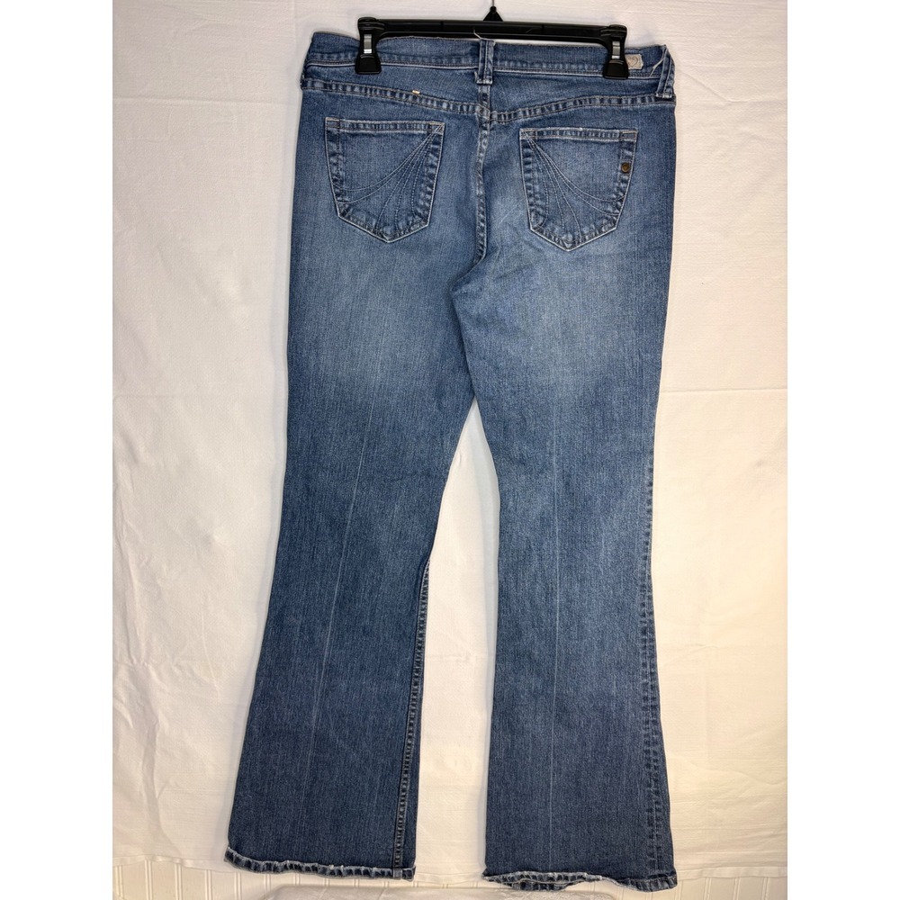LEI Womens Low Rise Bootcut Jeans Medium Wash Blue Denim Size 9 31x31